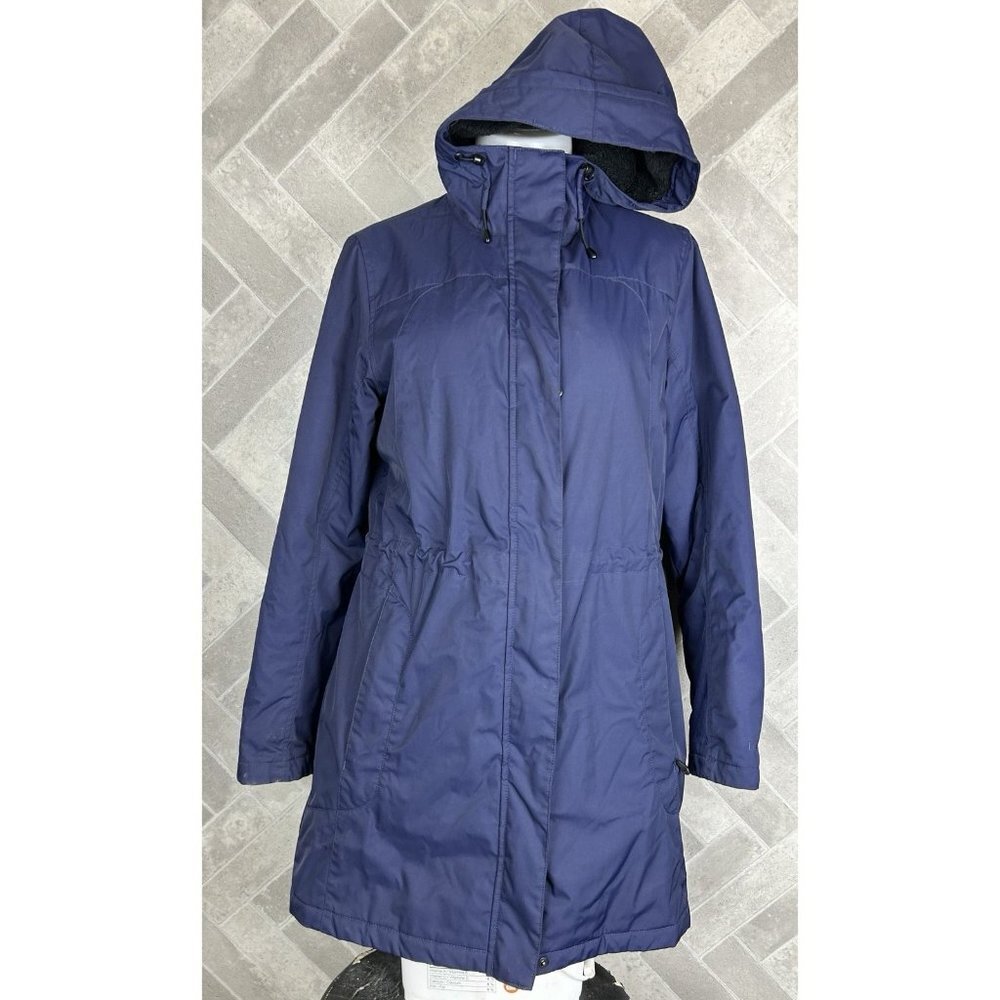 LL BEAN WOMEN'S CLASSIC NAVYBLUE WINTER COAT PARKA DRAWSTRING WAIST Size XS - Picture 8 of 9